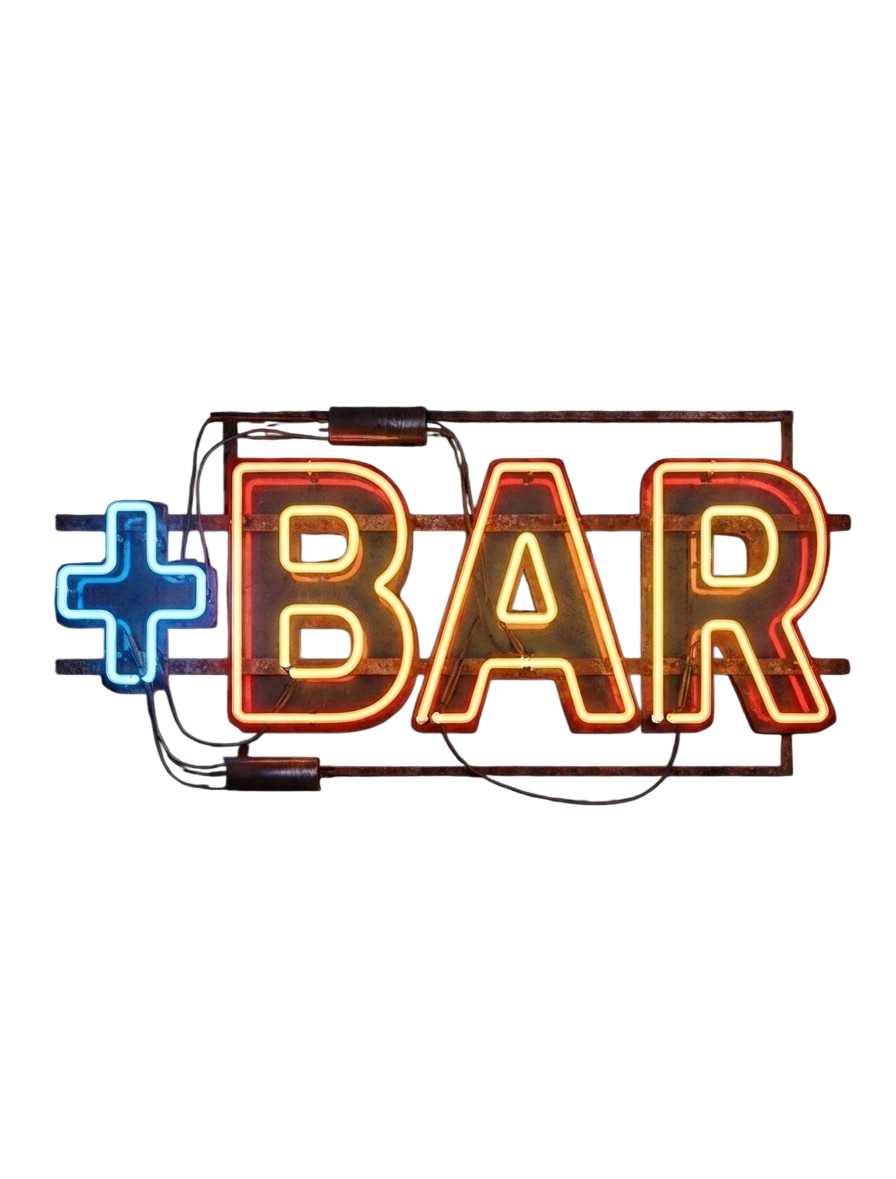 +BAR неоновая вывеска